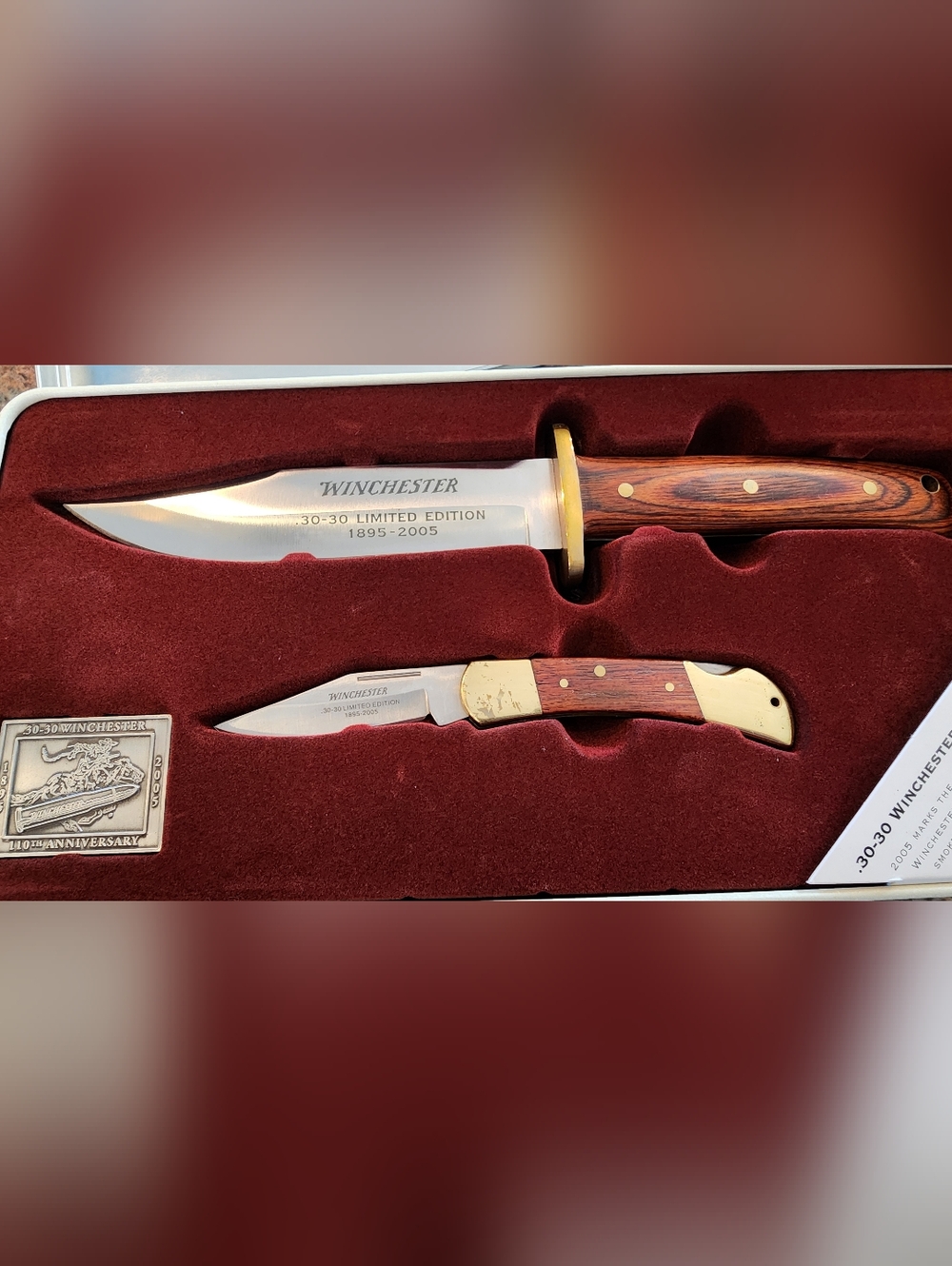 Winchester Limited Edition 30-30 Knife Set 2005 110th AnniversaryCOLLECTIBLE TIN